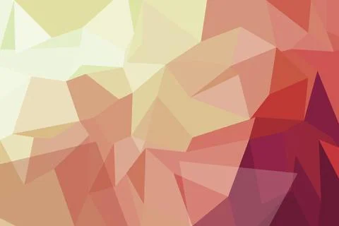 Abstract geometric polygon pattern with warm red pink tones Stock Photos