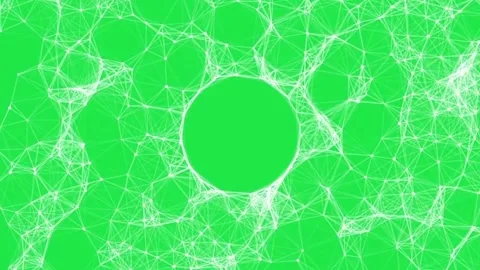 Abstract Geometric Polygon Plexus Connecting Dots and Lines Green Screen 스톡 동영상 303381320