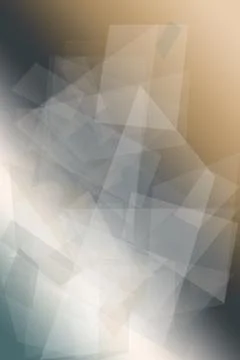 Abstract geometric polygon shapes in soft blue and beige create a calm, mod.. Illustrazione stock
