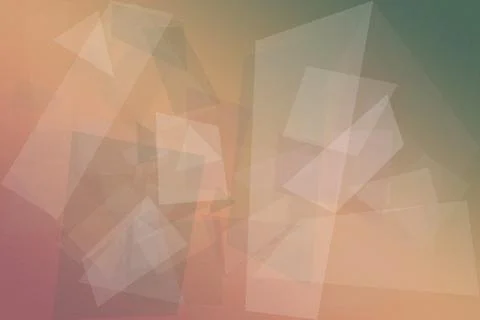 Abstract geometric polygon shapes in warm peach and teal create a calm, mod.. Stock Illustration