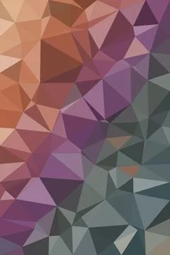 Abstract geometric polygon texture in purple, orange, and teal, creating a .. 스톡 일러스트