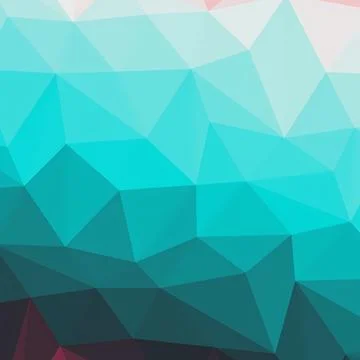 Abstract Geometric Polygonal Background with Gradient Teal and Blue Tones 库存插图
