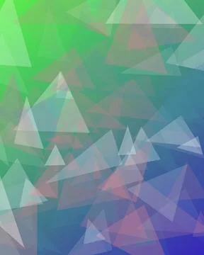 Abstract Geometric Polygonal Background with Green and Blue Gradient Triangle Illustrazione stock