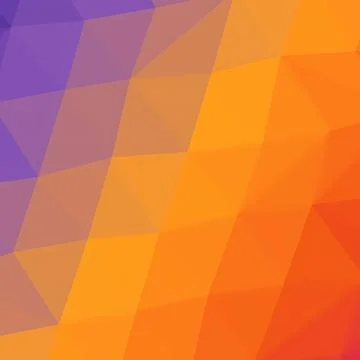 Abstract Geometric Polygonal Background with Warm Orange and Purple Gradient Stock Illustration