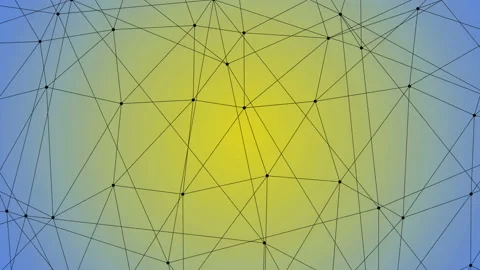 Abstract Geometric Polygonal Lines And Dotes Structure Background Stock Footage 90723368