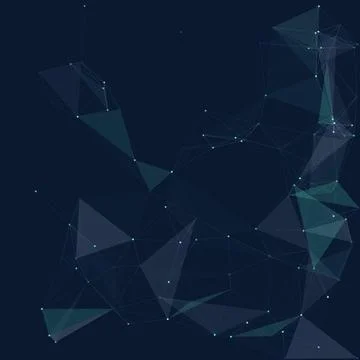 Abstract Geometric Polygonal Mesh Network Background Stock Illustration