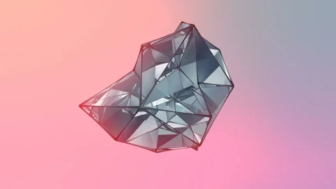Abstract geometric polygonal motion background looped animation. 3d rendering Stock Footage 127572927