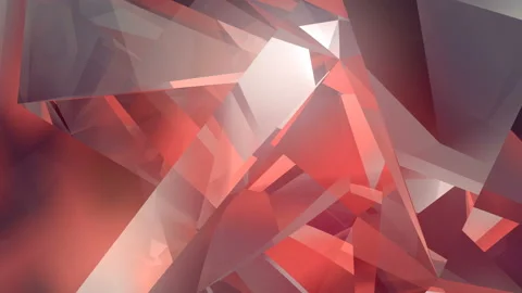 Abstract geometric polygonal motion background. 3d render loop animation. 4K UHD Stock Footage 129548088