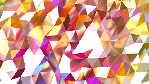 Abstract geometric polygonal shiny background with iridescent 動画素材 347594208