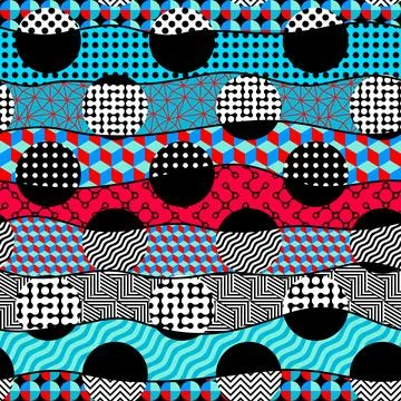Abstract geometric Pop srt style pattern. Vector image Stock Illustration