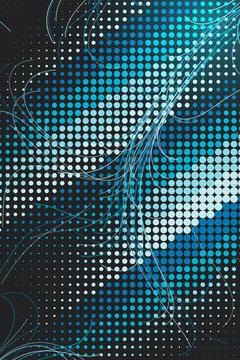 Abstract Geometric Portrait with Dot Pattern Stock Photos