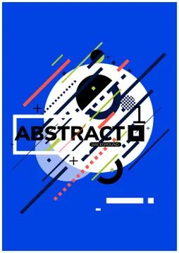 Abstract Geometric Poster 스톡 일러스트