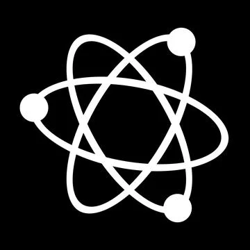 Abstract Geometric Projection Concept Pattern. Silhouette of Atomic Style G.. Stock Illustration