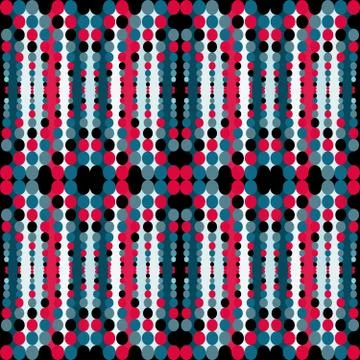 Abstract geometric psychedelic seamless pattern on a black background Stock Illustration