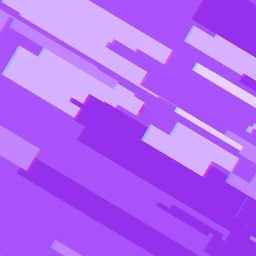 Abstract Geometric Purple Background with Diagonal Glitch Shapes and Chromatic Stock-Illustration