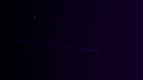 Abstract geometric purple circle in dark space with fly stars Stock Footage 221306291