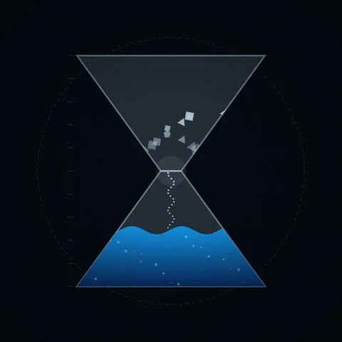 Abstract geometric pyramid graph showing data growth and financial analysis Stock Footage 344777168