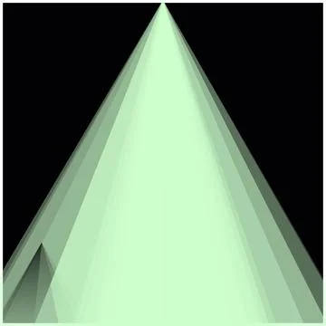Abstract Geometric Pyramid Illustration Featuring Glowing Light Layers in D.. Stock Illustration