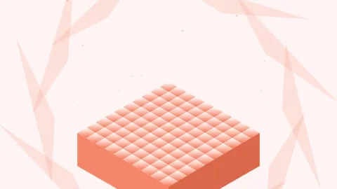 Abstract Geometric Pyramid Stage with Orange Gradient and Light Rays on Lig.. Stock Footage 346659608