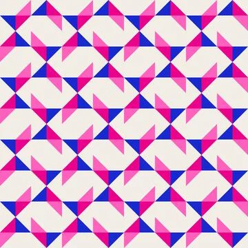 Abstract geometric quilt seamless vector pattern, patchwork background. Pin.. Stock Illustration