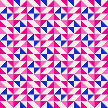 Abstract geometric quilt seamless vector pattern, patchwork background. Pin.. Illustrazione stock