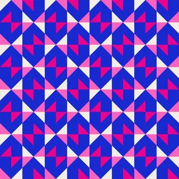 Abstract geometric quilt seamless vector pattern, patchwork background. Pin.. Stock Illustration