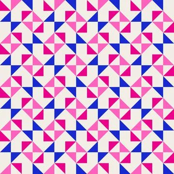 Abstract geometric quilt seamless vector pattern, patchwork background. Pin.. Stock Illustration