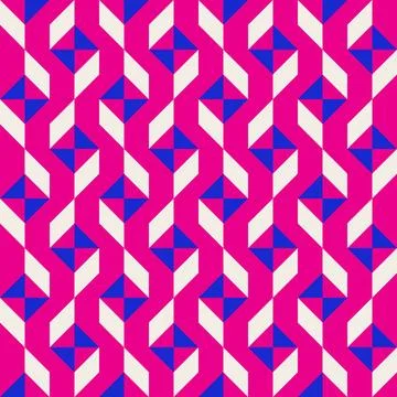 Abstract geometric quilt seamless vector pattern, patchwork background. Pin.. Stock Illustration