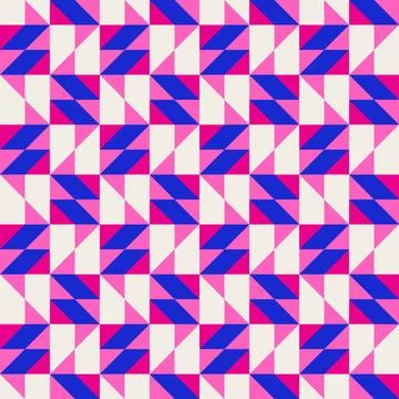 Abstract geometric quilt seamless vector pattern, patchwork background. Pin.. Stock Illustration