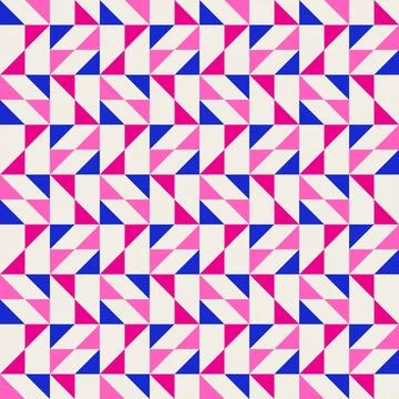 Abstract geometric quilt seamless vector pattern, patchwork background. Pin.. Stock Illustration