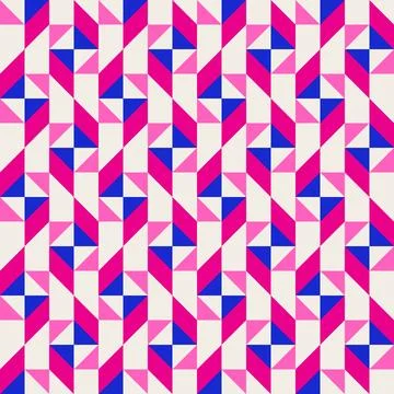 Abstract geometric quilt seamless vector pattern, patchwork background. Pin.. 스톡 일러스트