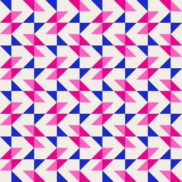 Abstract geometric quilt seamless vector pattern, patchwork background. Pin.. Illustrazione stock