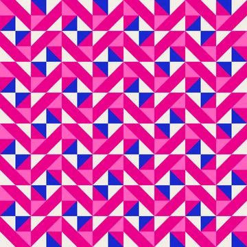 Abstract geometric quilt seamless vector pattern, patchwork background. Pin.. イラスト素材