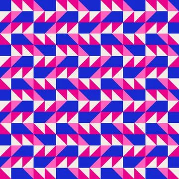 Abstract geometric quilt seamless vector pattern, patchwork background. Pin.. Stock Illustration