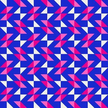 Abstract geometric quilt seamless vector pattern, patchwork background. Pin.. Stock Illustration