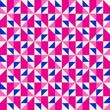 Abstract geometric quilt seamless vector pattern, patchwork background. Pin.. Stock Illustration