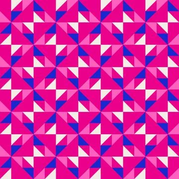 Abstract geometric quilt seamless vector pattern, patchwork background. Pin.. Illustrazione stock