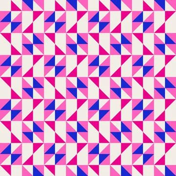 Abstract geometric quilt seamless vector pattern, patchwork background. Pin.. Illustrazione stock
