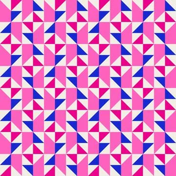 Abstract geometric quilt seamless vector pattern, patchwork background. Pin.. Stock Illustration