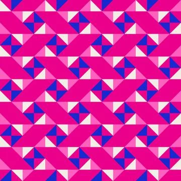 Abstract geometric quilt seamless vector pattern, patchwork background. Pin.. Stock Illustration