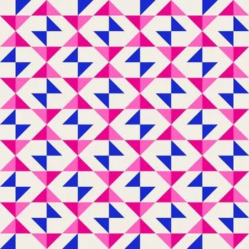 Abstract geometric quilt seamless vector pattern, patchwork background. Pin.. Illustrazione stock