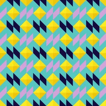 Abstract geometric quilt seamless vector pattern, patchwork background, bol.. Illustrazione stock