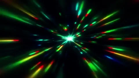 Abstract Geometric Radial Orbit Spectrum Color Lines Dynamic Motion Loop Gra Stock Footage 339288765