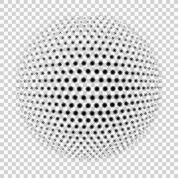 Abstract geometric radial pattern with intricate symmetrical dots forming a.. Stockillustratie