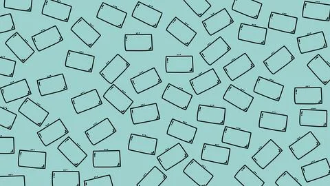 Abstract geometric rectangle line pattern in simple continuous repeat layout. Stock Illustration