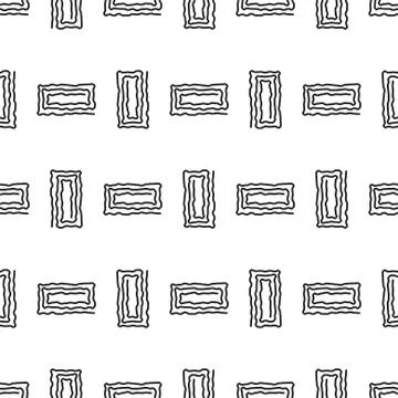 Abstract geometric rectangle line shapes seamless vector pattern. Stockillustratie