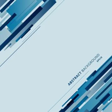 Abstract geometric rectangle shape and line diagonal overlapping blue color b Stockillustratie