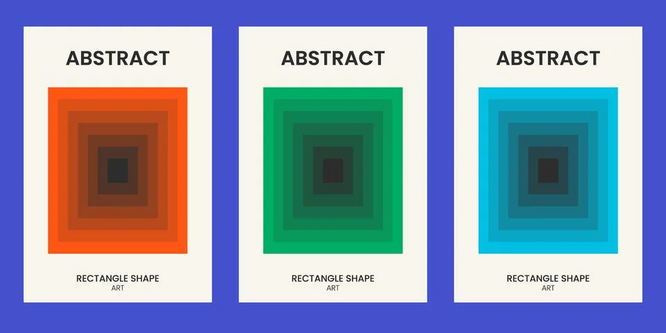 Abstract Geometric Rectangle Shape Modern Poster Design イラスト素材