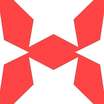 Abstract Geometric Red And White Star Shape Иллюстрация