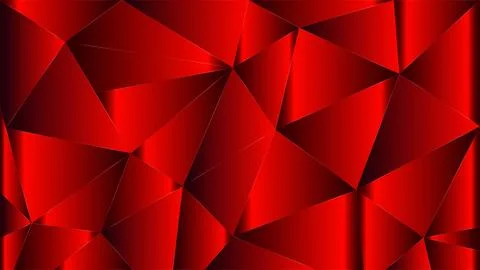 Abstract Geometric Red Background with Triangular Shapes and Gradient Pattern Stock Illustration